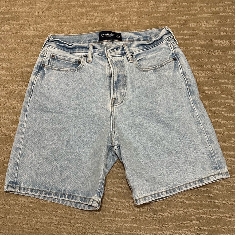 Men’s Abercrombie & Fitch Light Blue Denim Shorts